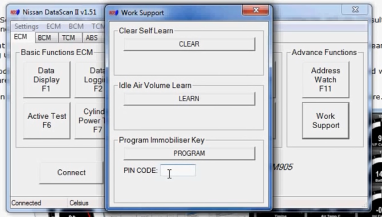 2000 Nissan Maxima NATS Key Programming Reference